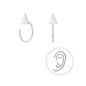 925 Sterling Silver Triangle Ear Hugger Earrings